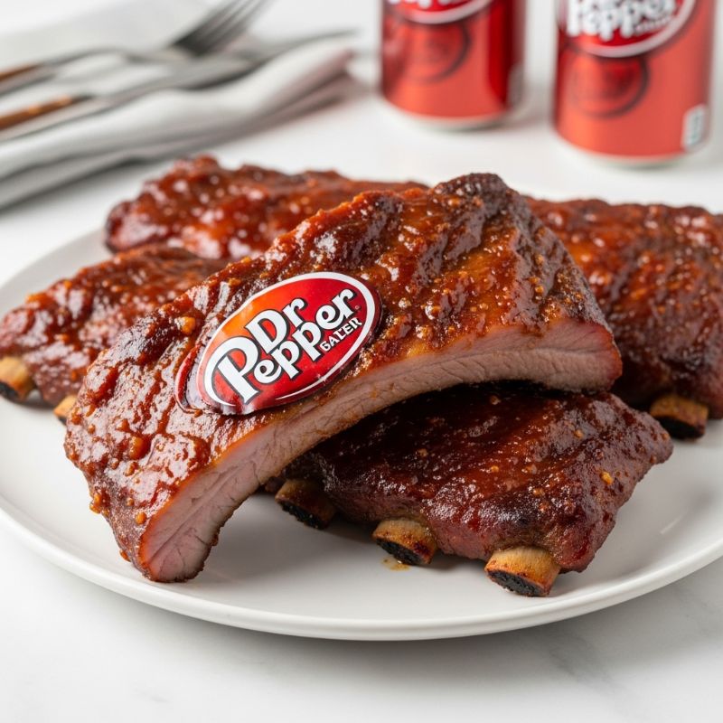 Dr. Pepper Glazed Smoked Ribs