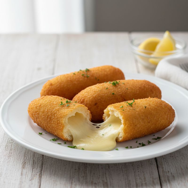 Pastéis de Bacalhau com Queijo Serra da Estrela: Salt Cod Fritters with Serra Cheese