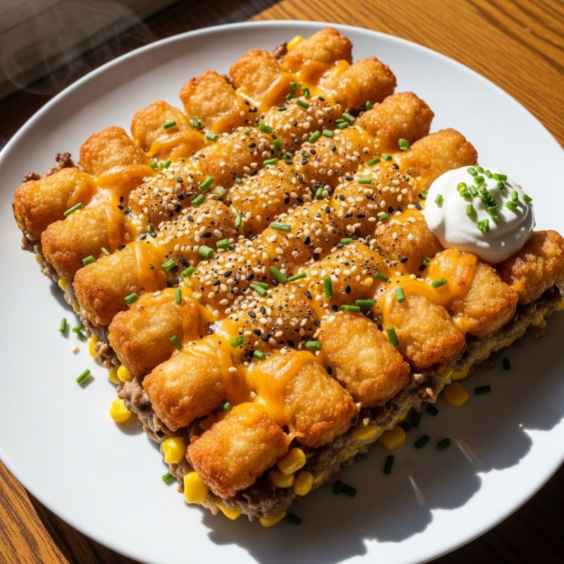 Everything Tater Tot Hotdish