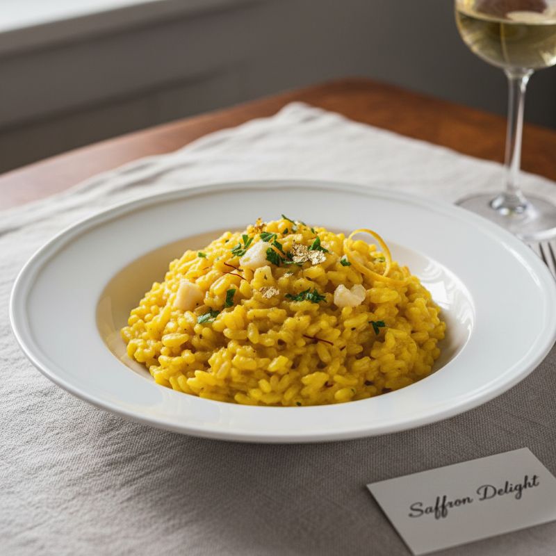 Risotto alla Milanese: A Saffron Delight