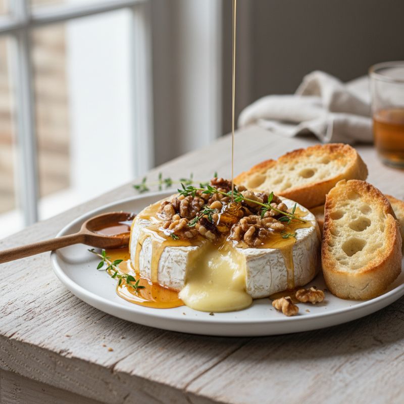 Roasted Camembert with Honey & Walnuts