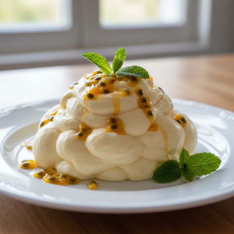 Passionfruit & Mint Greek Yogurt Mousse