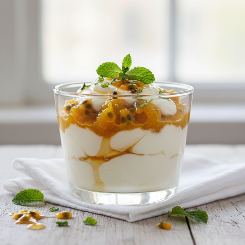 Passionfruit & Mint Greek Yogurt Mousse