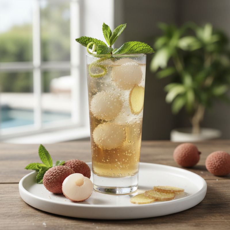 Sparkling Lychee Ginger Fizz