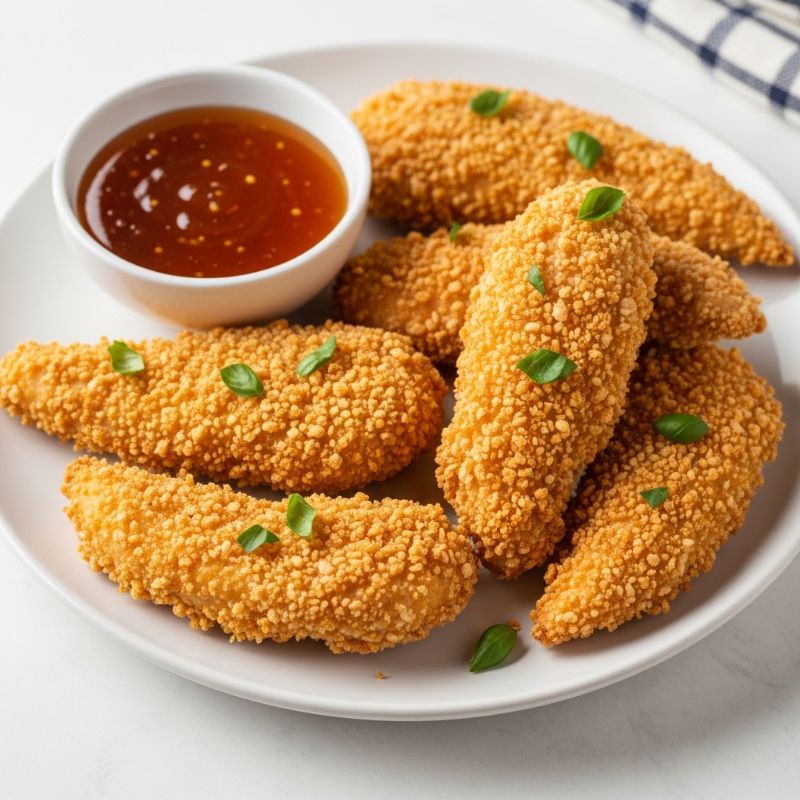 Crispy Air Fryer Chicken Tenders with Honey Mustard