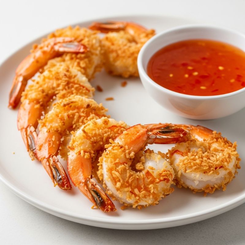 Crispy Air Fryer Coconut Shrimp with Sweet Chili Dip