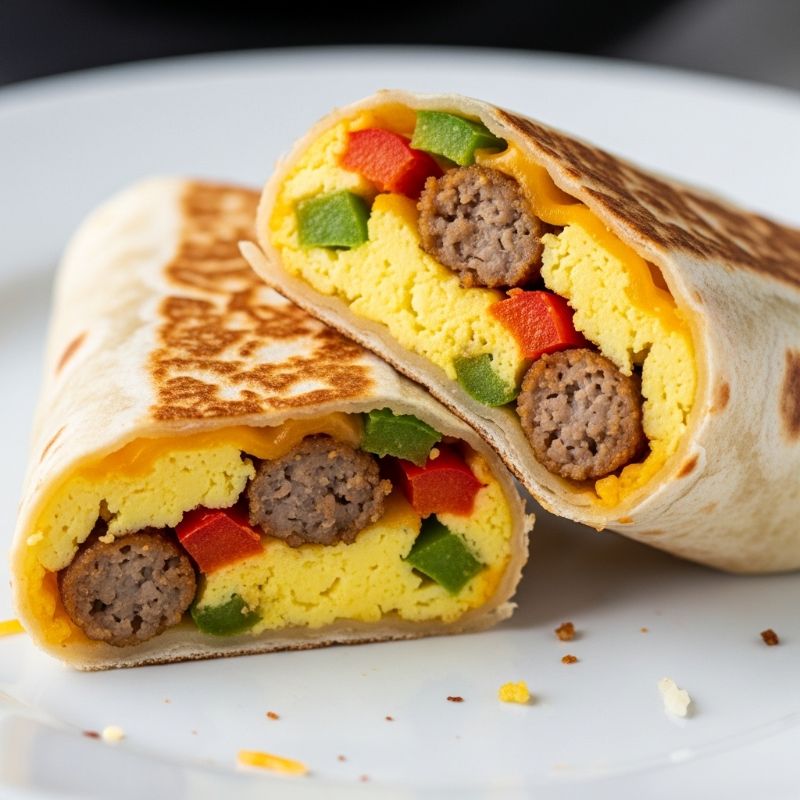 Air Fryer Breakfast Burritos