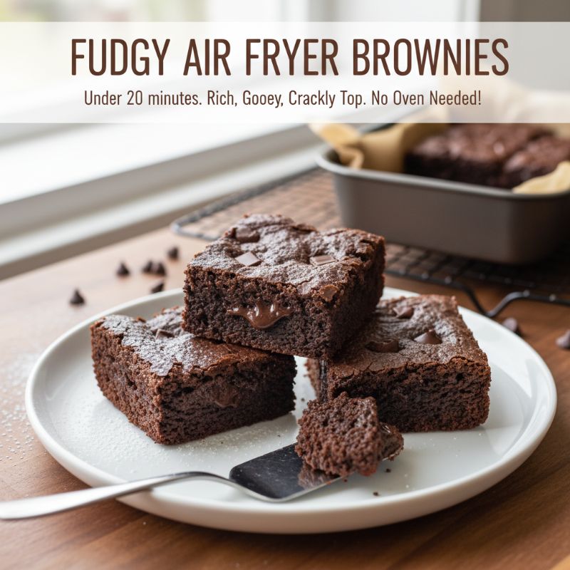 Fudgy Air Fryer Brownies