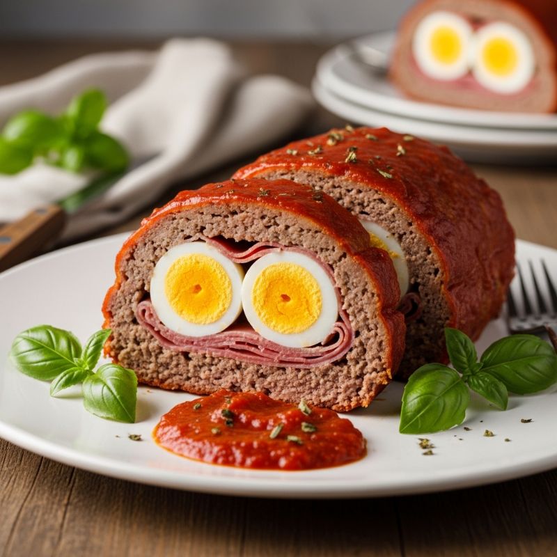 Polpettone | Italian Stuffed Meatloaf