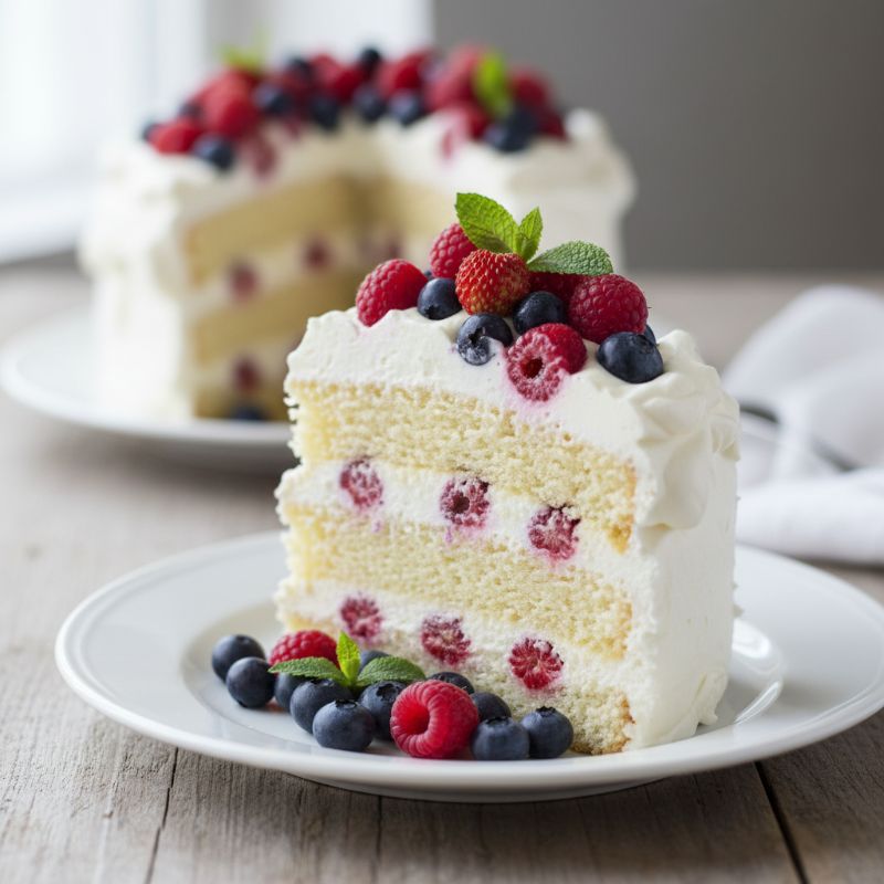 Tilla's Bløtkake with Berries