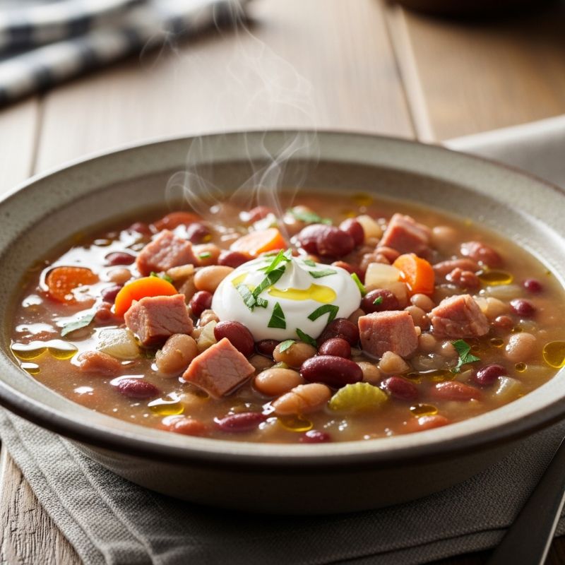 Grandma's Hearty Ham and Bean Soup