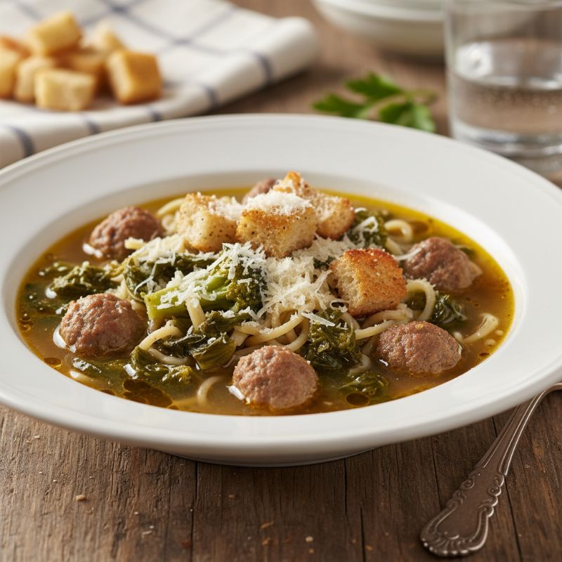 Minestra Maritata: Italian Wedding Soup