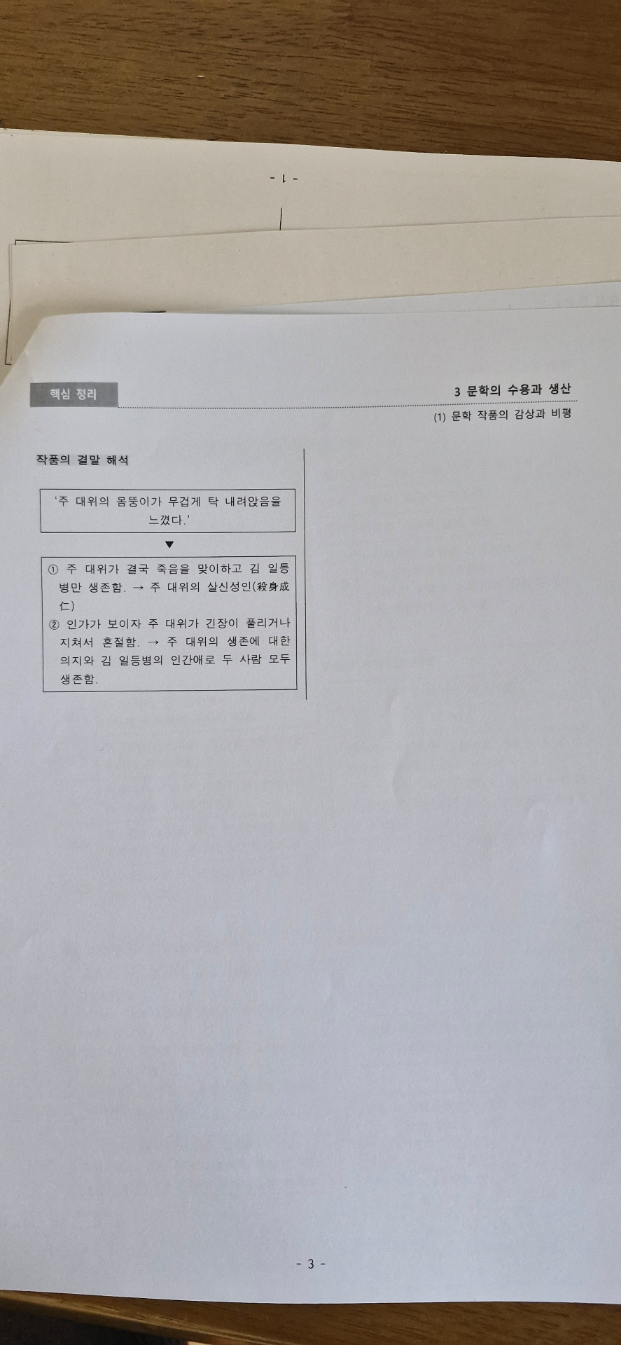 1학기 중간 문학 프린트 정리