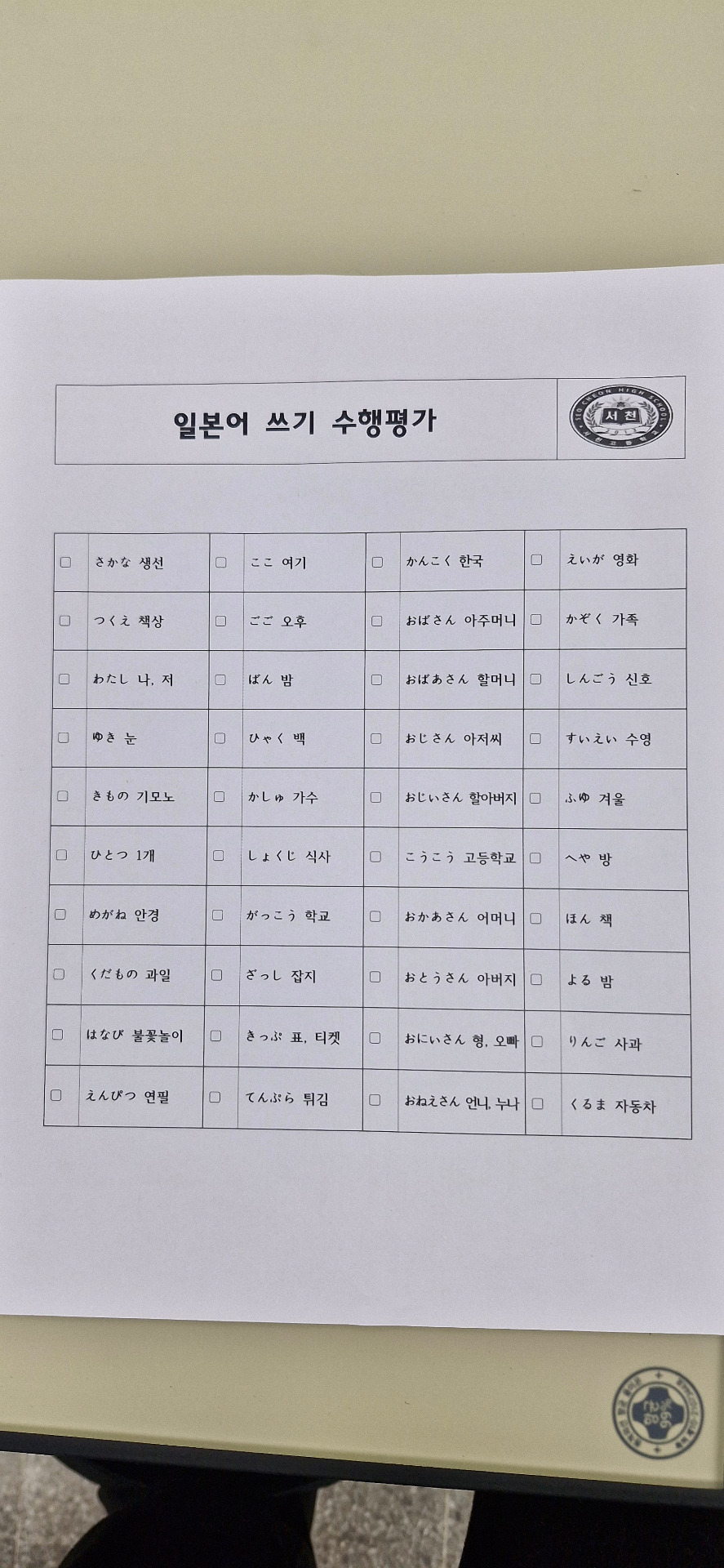 일본어 쓰기 수행 4/14 화