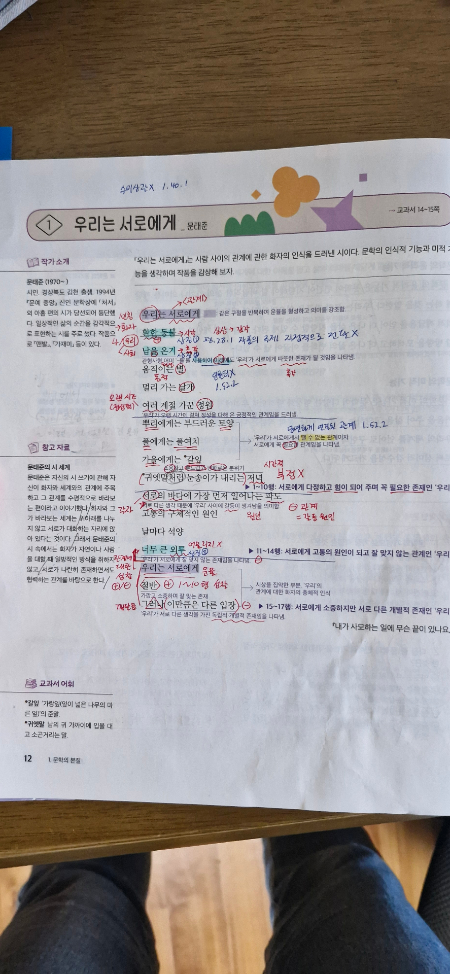 1학기 중간 문학 자습서 필기