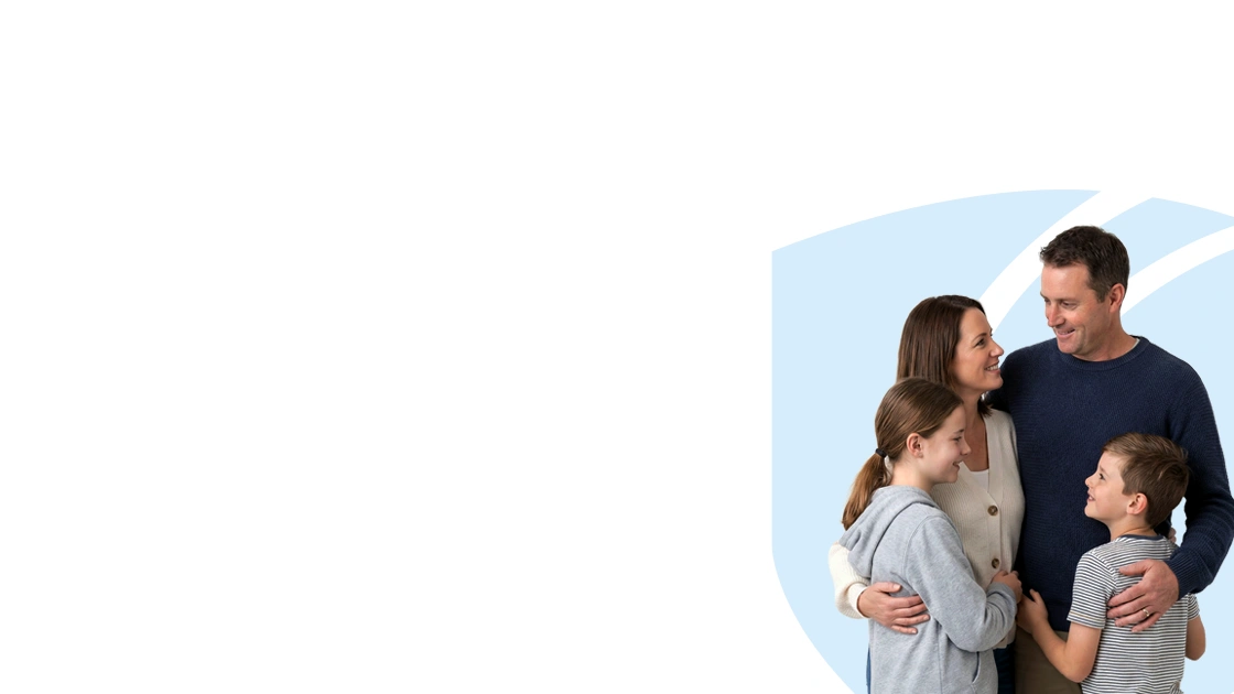 Happy family protected