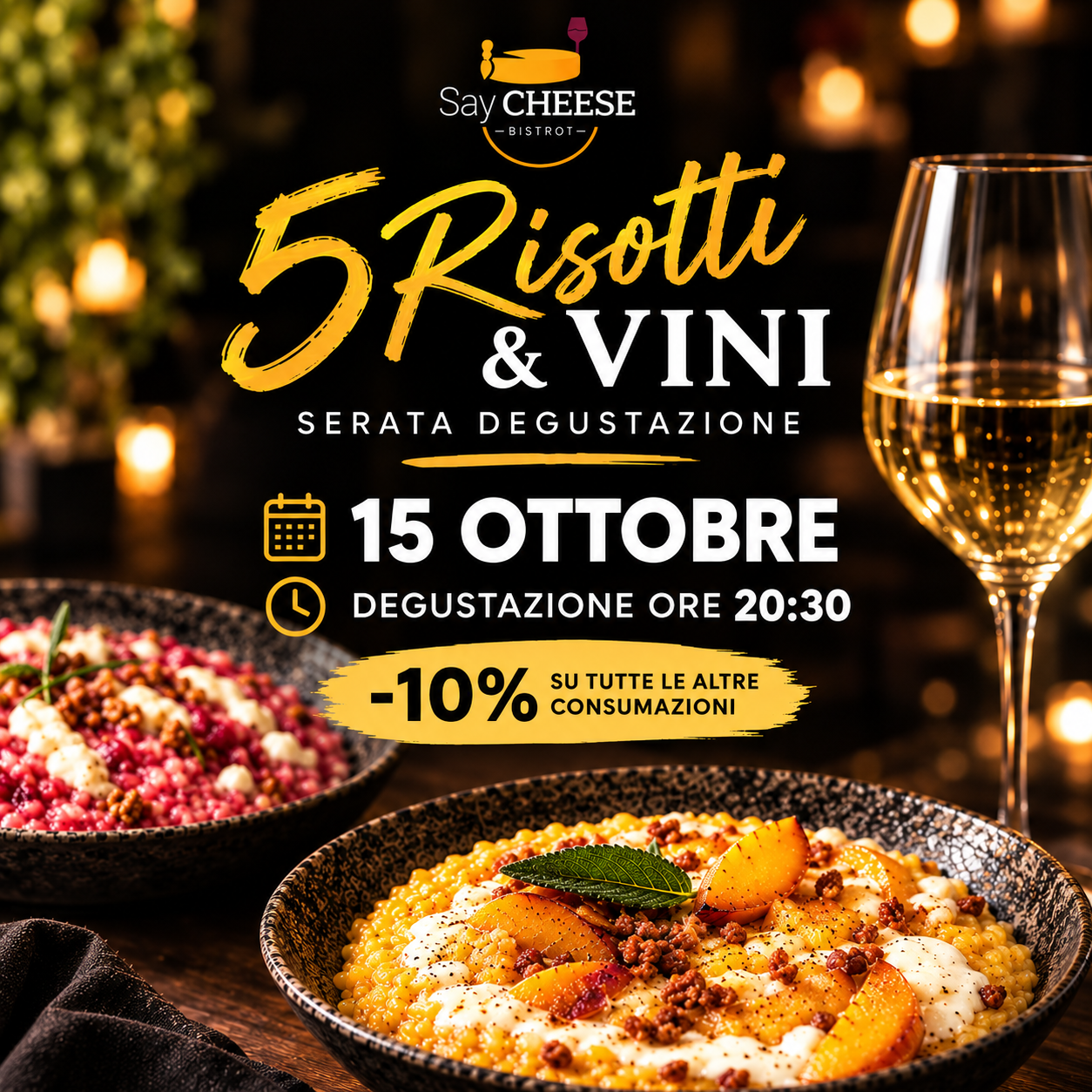 5 Risotti & Vini: una serata di degustazione