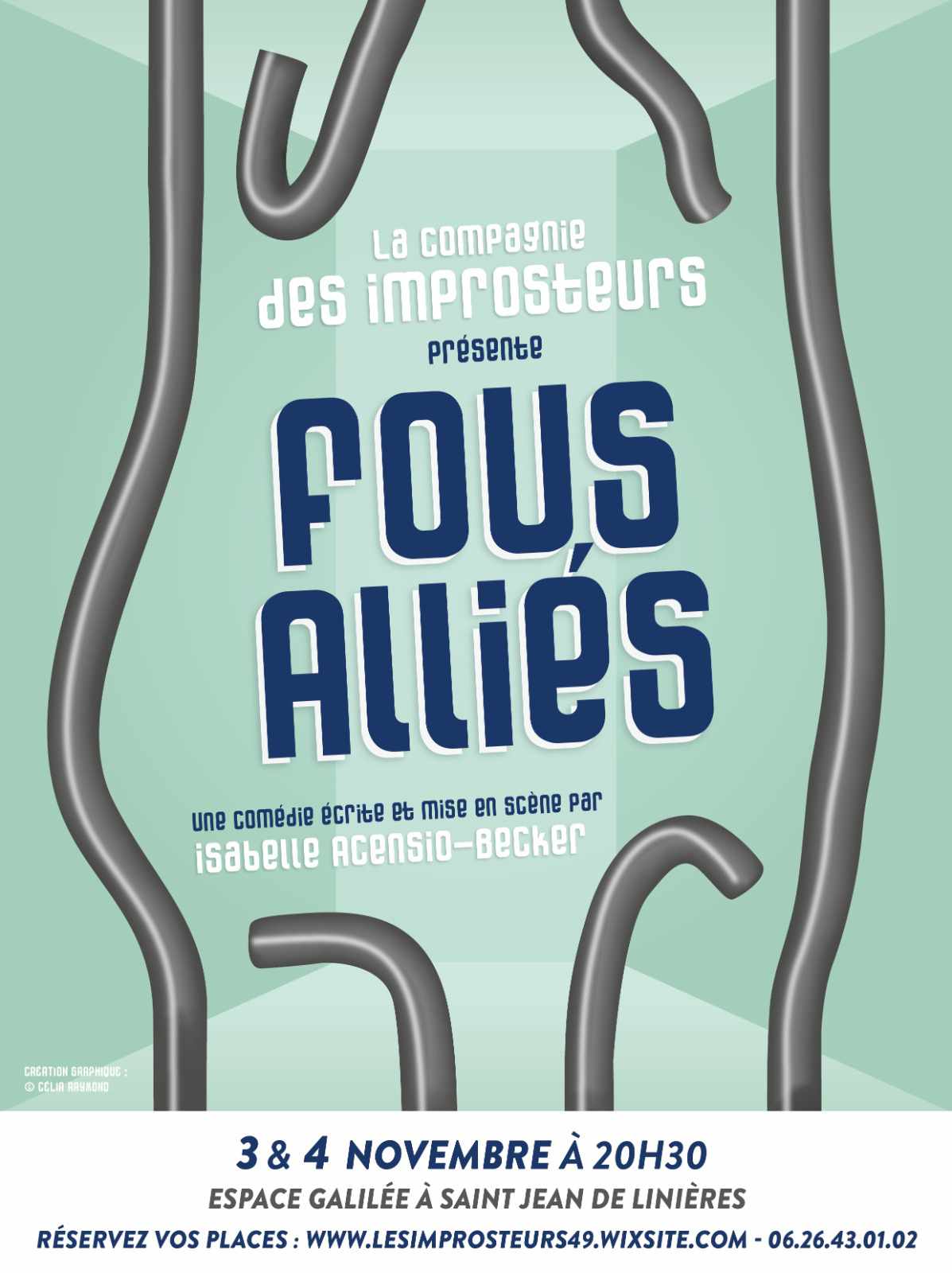 Image de Fous Alliés jouée par la Troupe les Improsteurs pièce écrite par Isabelle ACENSIO BECKER à Espace Galilée - Saint-Jean-de-Linières