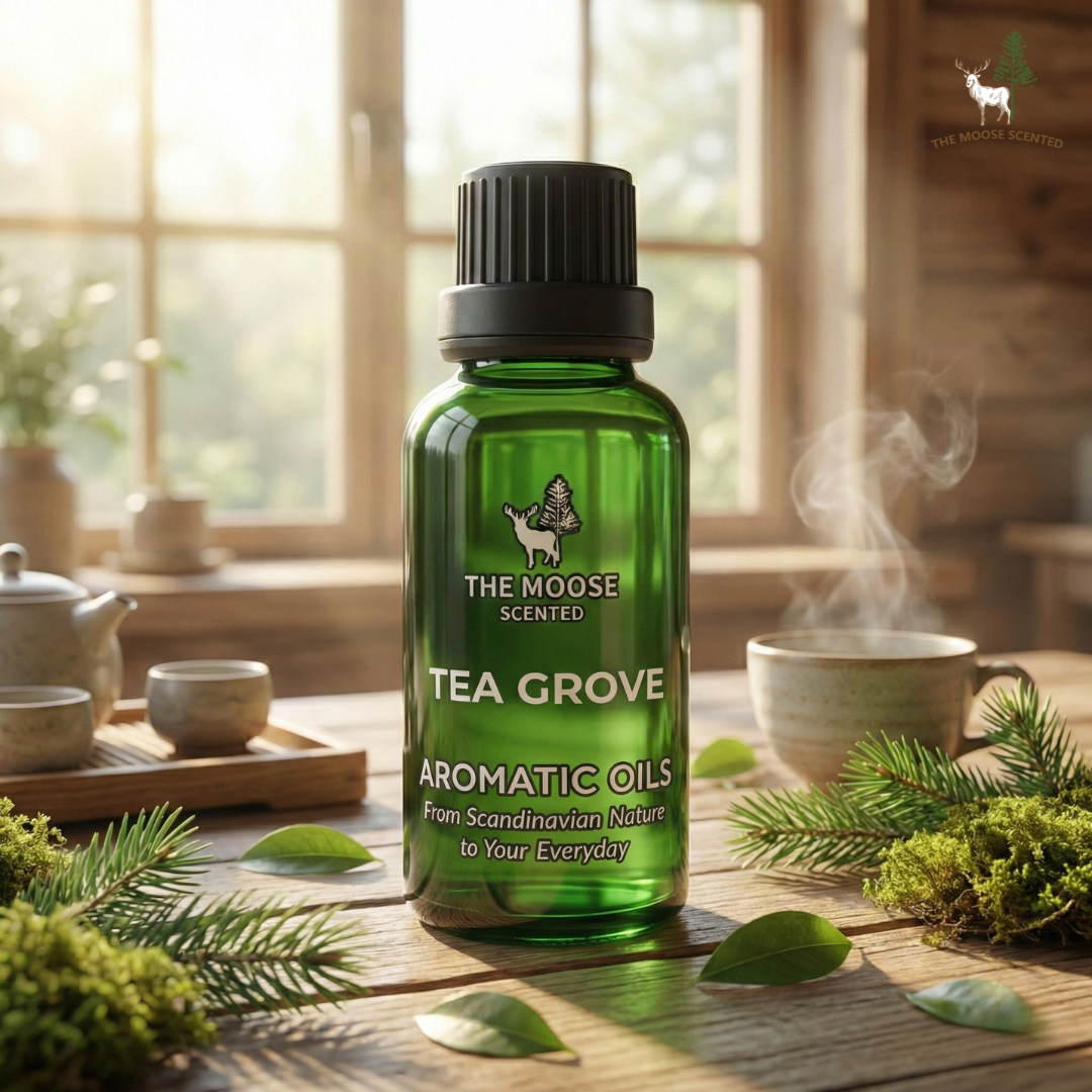 น้ำมันหอม Tea Grove — หอมใบชาเขียวสะอาดละมุนในบรรยากาศแบบสแกนดิเนเวีย — The Moose Scented