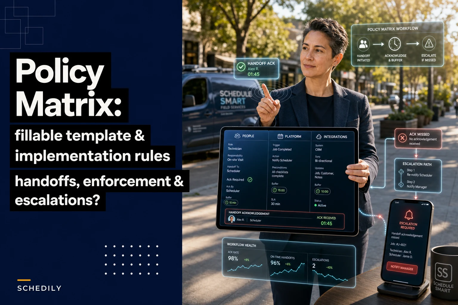 Appointment scheduling policy matrix: fillable template + implementation rules for company-wide systems