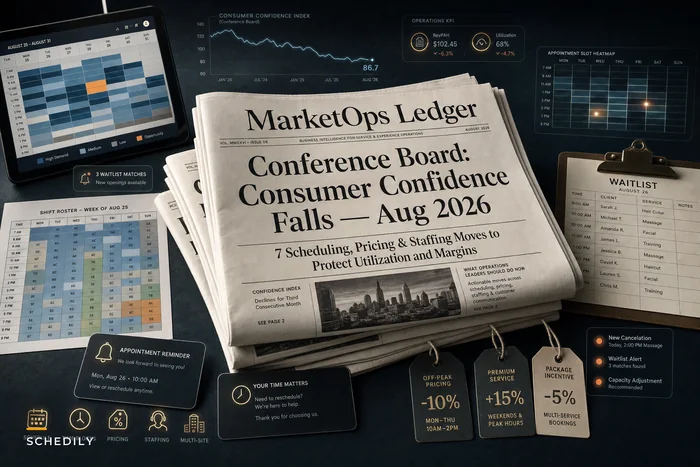 Falling Consumer Confidence (Aug 2026): 7 Scheduling, Pricing and Staffing Moves Operations Should Make Now