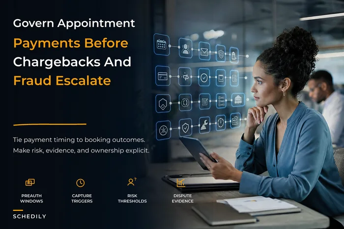 Payment governance for appointments to prevent chargebacks and fraud