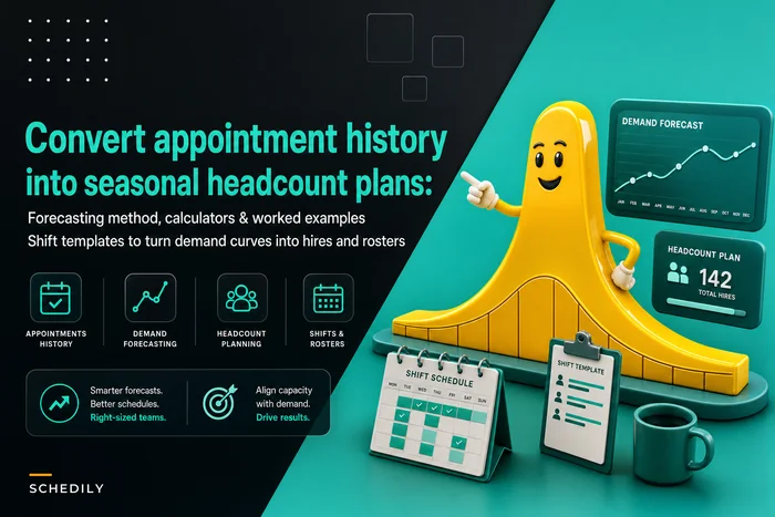Turn appointment history into seasonal headcount plans: forecasting method and shift templates