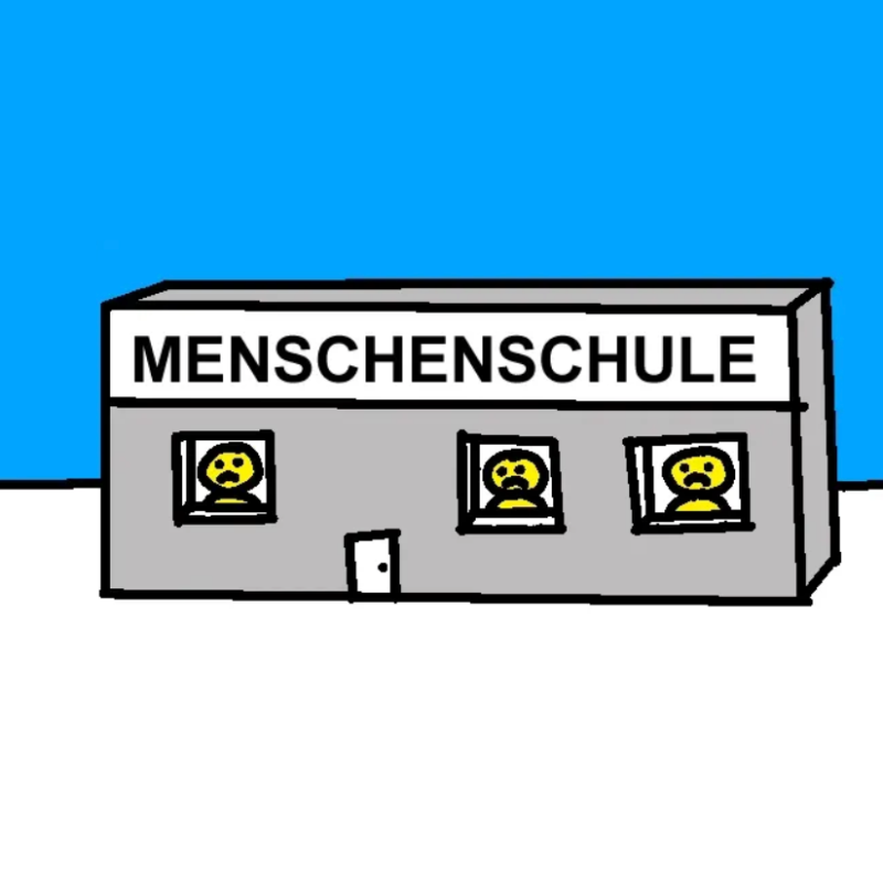 Ansicht von Menschenschule