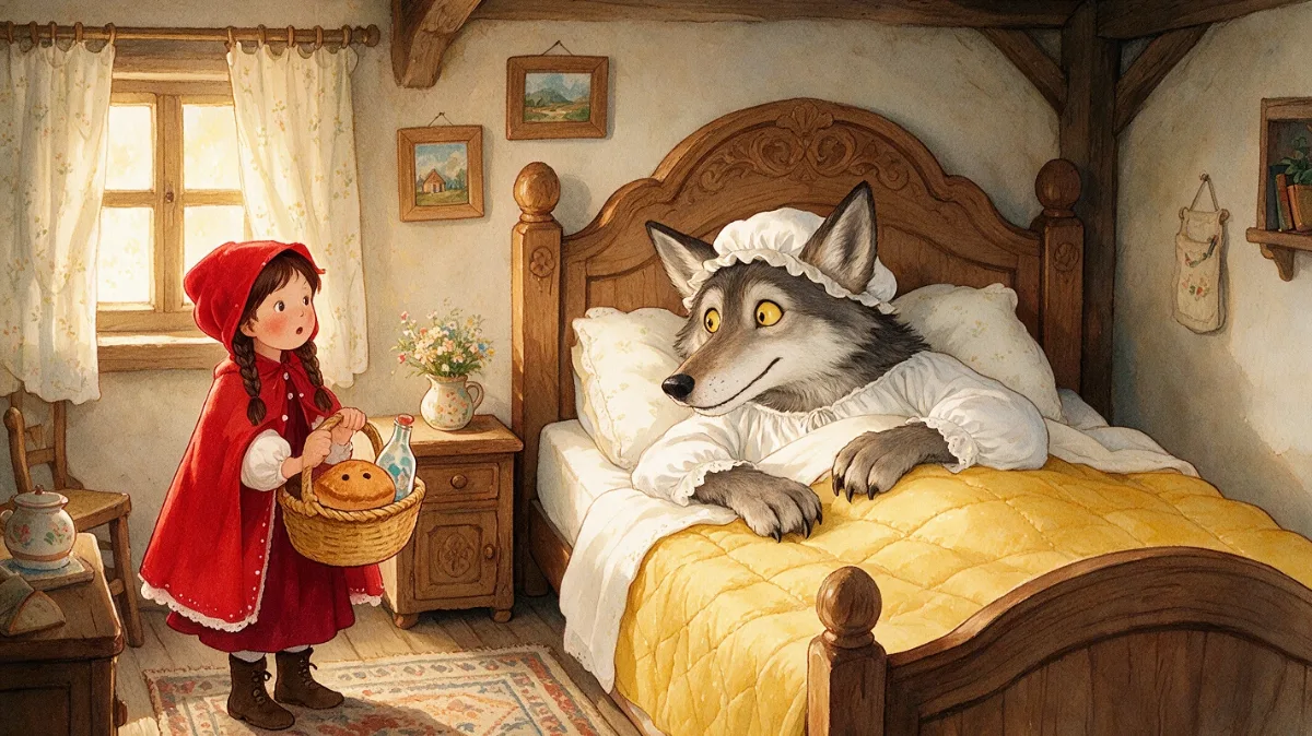 Illustration zu „Rotkäppchen“, Seite 2