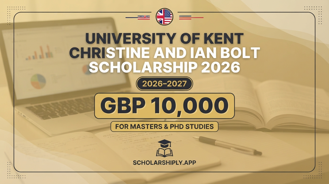 University of Kent Christine and Ian Bolt Scholarship 2026-27