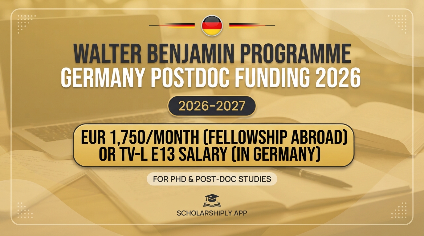 Walter Benjamin Programme Germany: 2026 Postdoctoral Research Funding