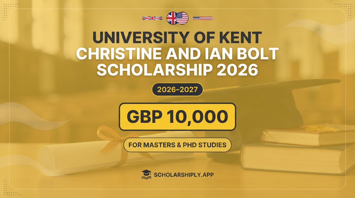University of Kent Christine and Ian Bolt Scholarship 2026-27