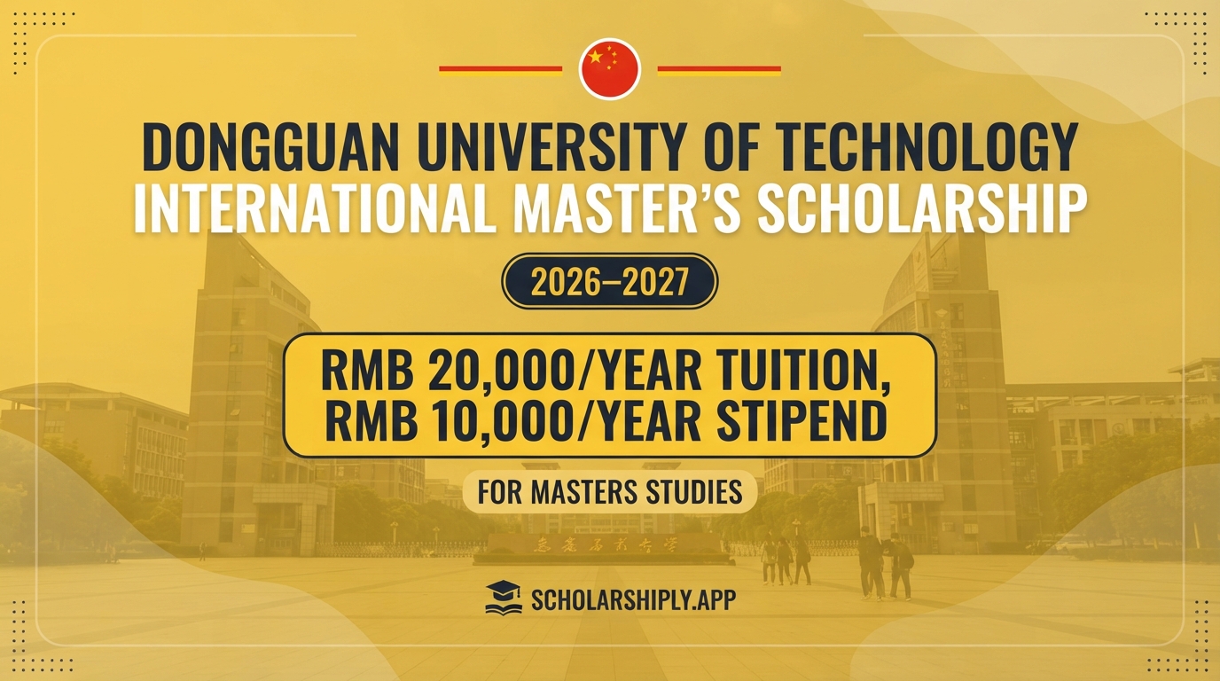 Dongguan University of Technology international master’s scholarship