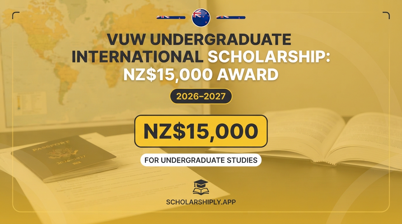 VUW Undergraduate International Scholarship: NZ$15,000 Award