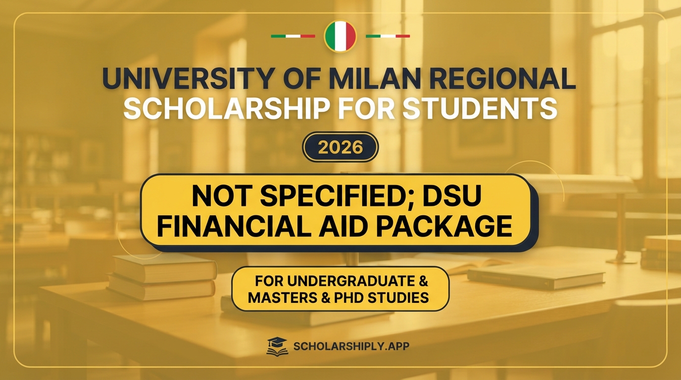University of Milan Regional Scholarship 2026/27 for International Students