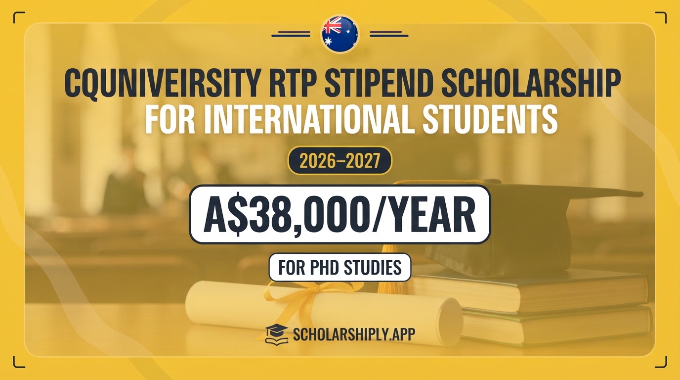 CQUniversity RTP Stipend Scholarship for International Students