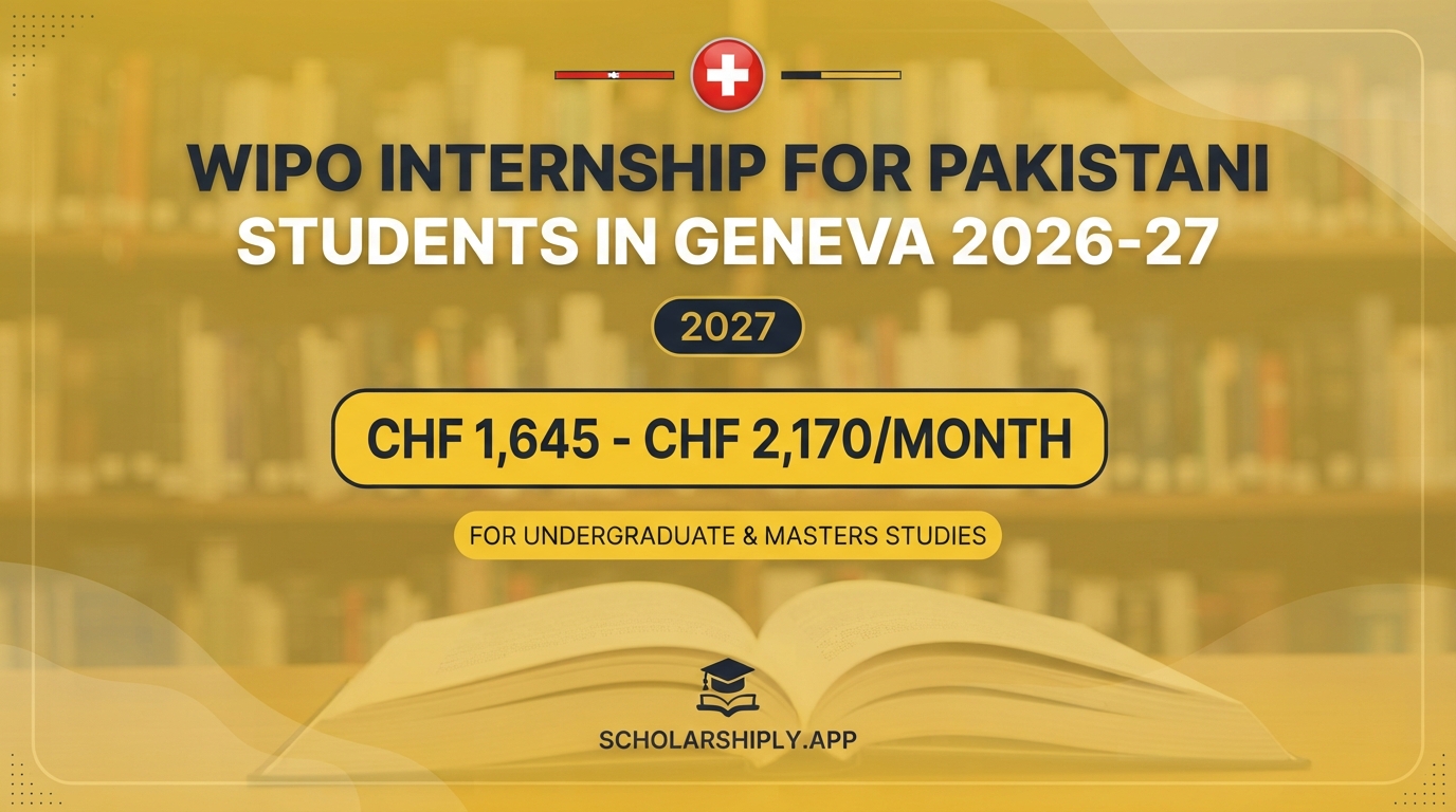 WIPO Internship for Pakistani Students in Geneva 2026-27