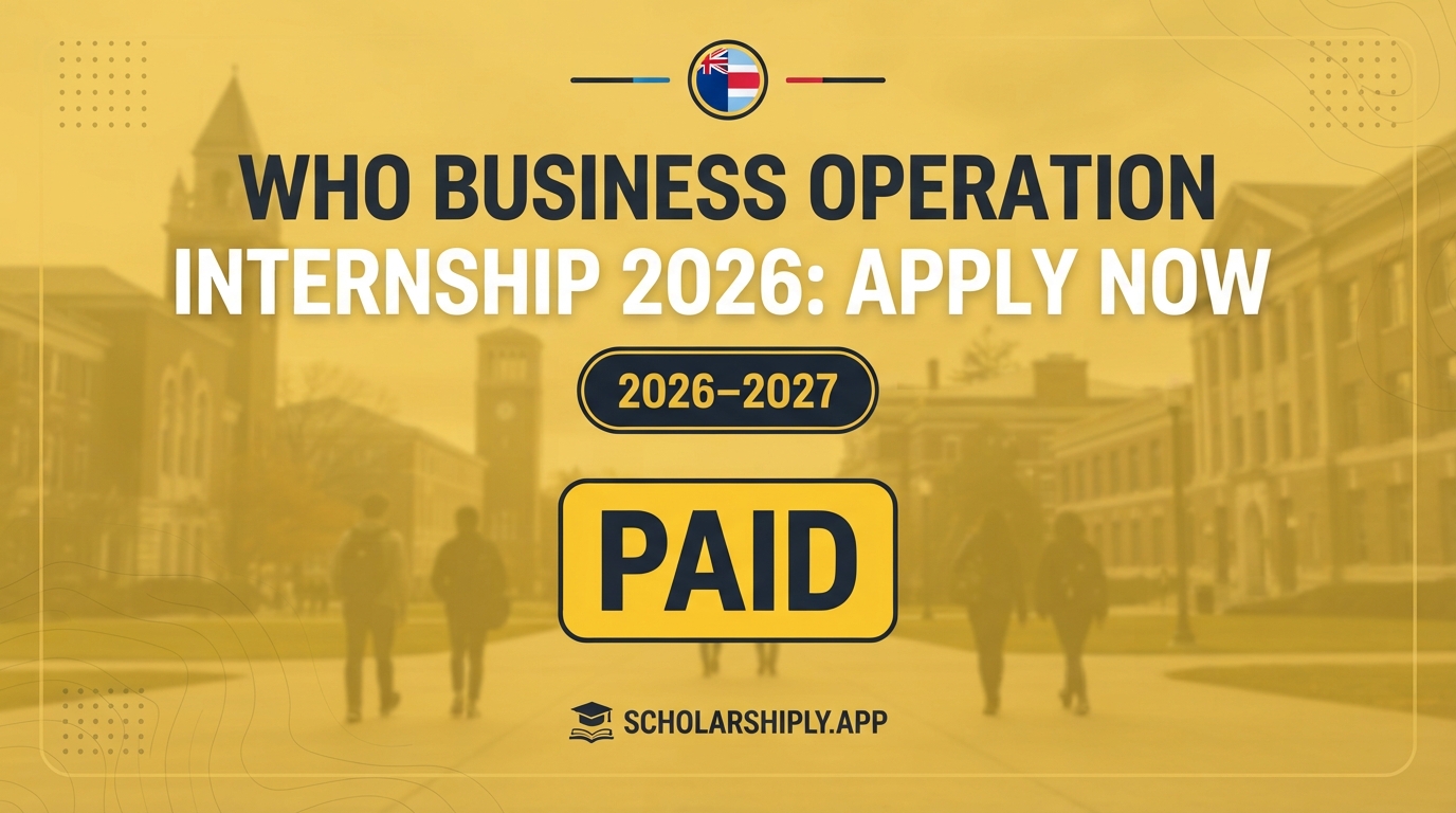 WHO Business Operation Internship 2026: Opportunities in Germany