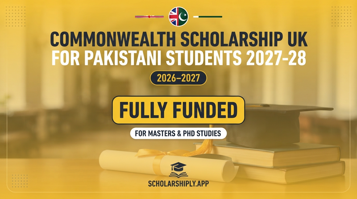 Commonwealth Scholarship UK for Pakistani students 2027-28