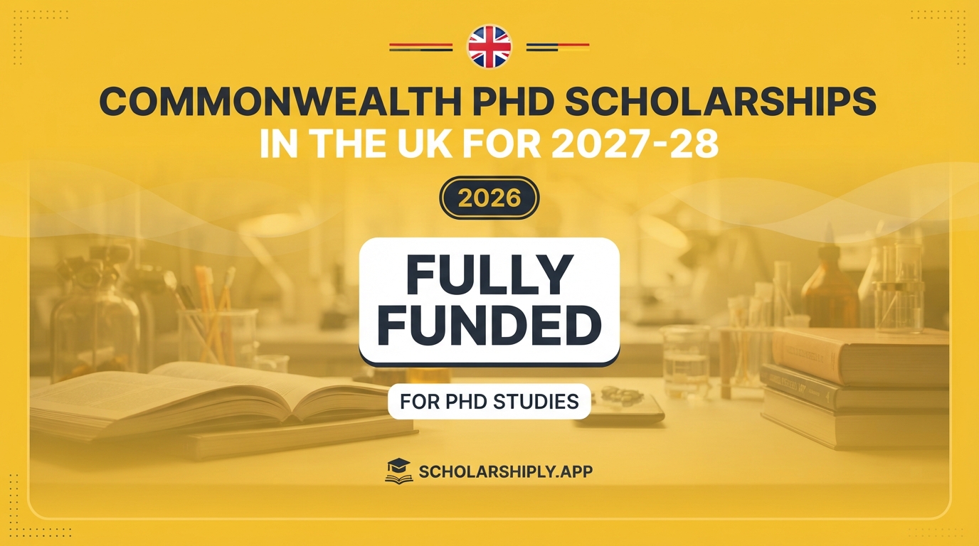 Commonwealth PhD Scholarships in the UK for 2027-28