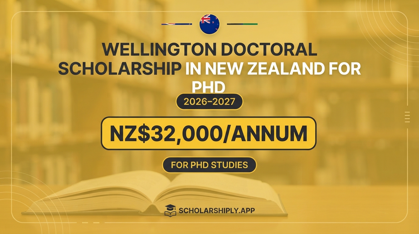 Wellington Doctoral Scholarship in New Zealand for PhD