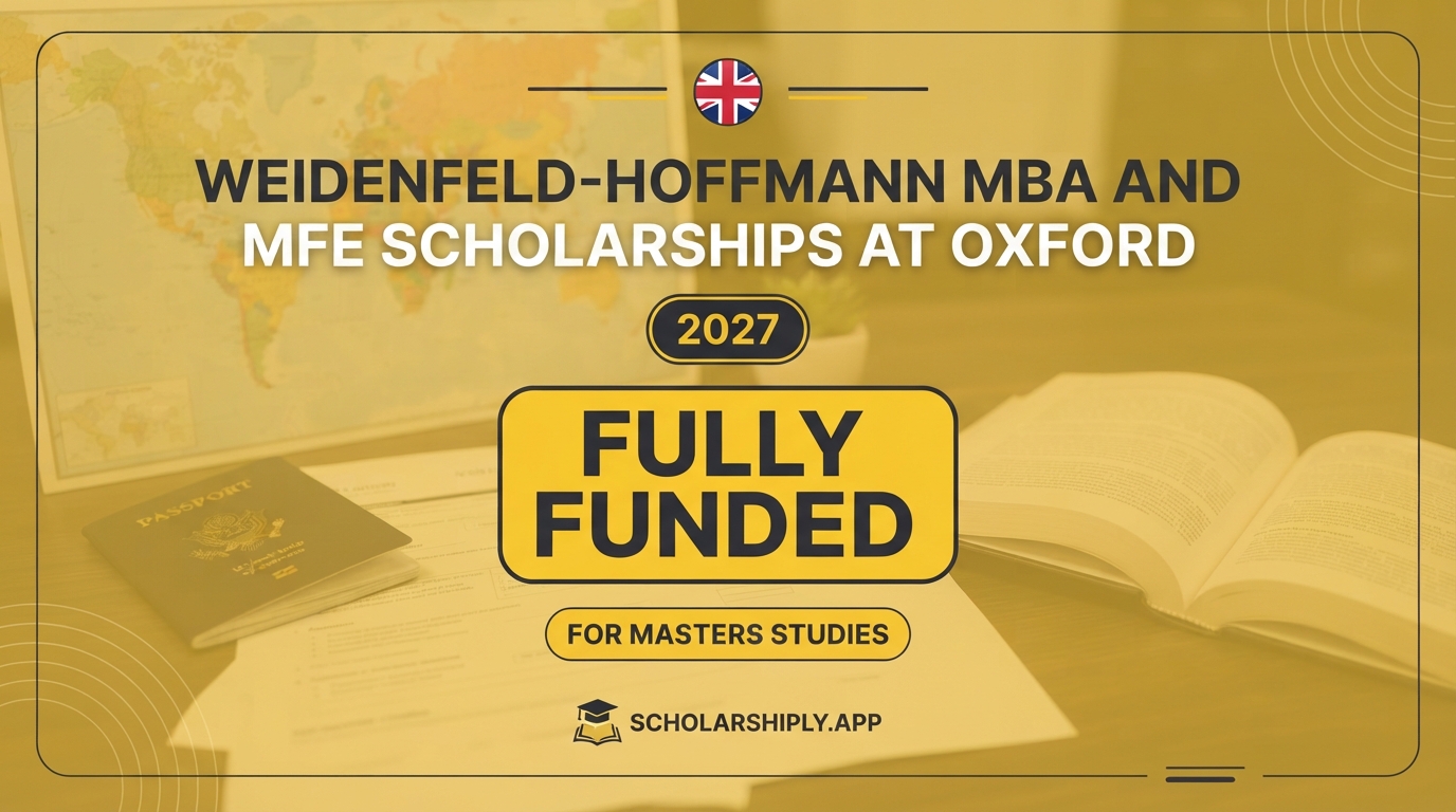 Weidenfeld-Hoffmann MBA and MFE Scholarships at Oxford University