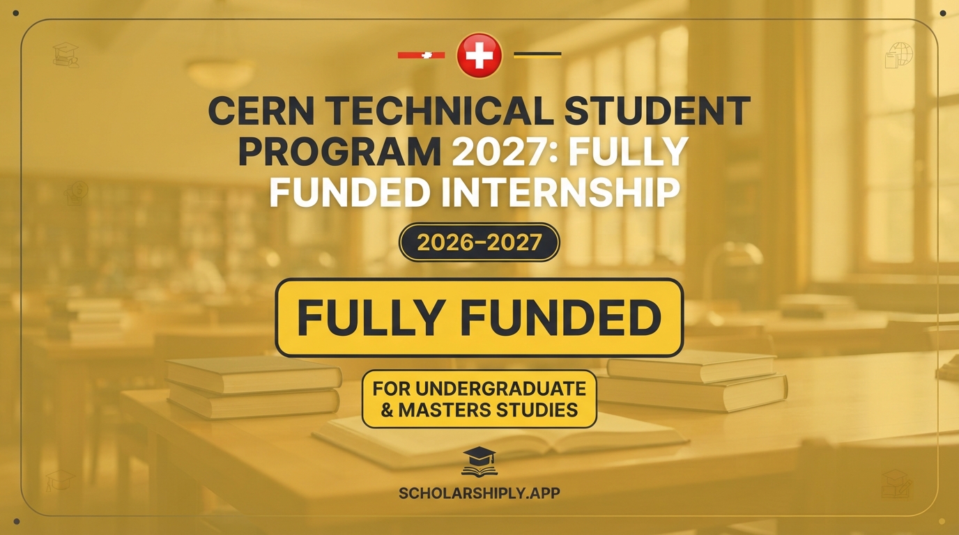CERN technical student program 2027: Fully funded internship