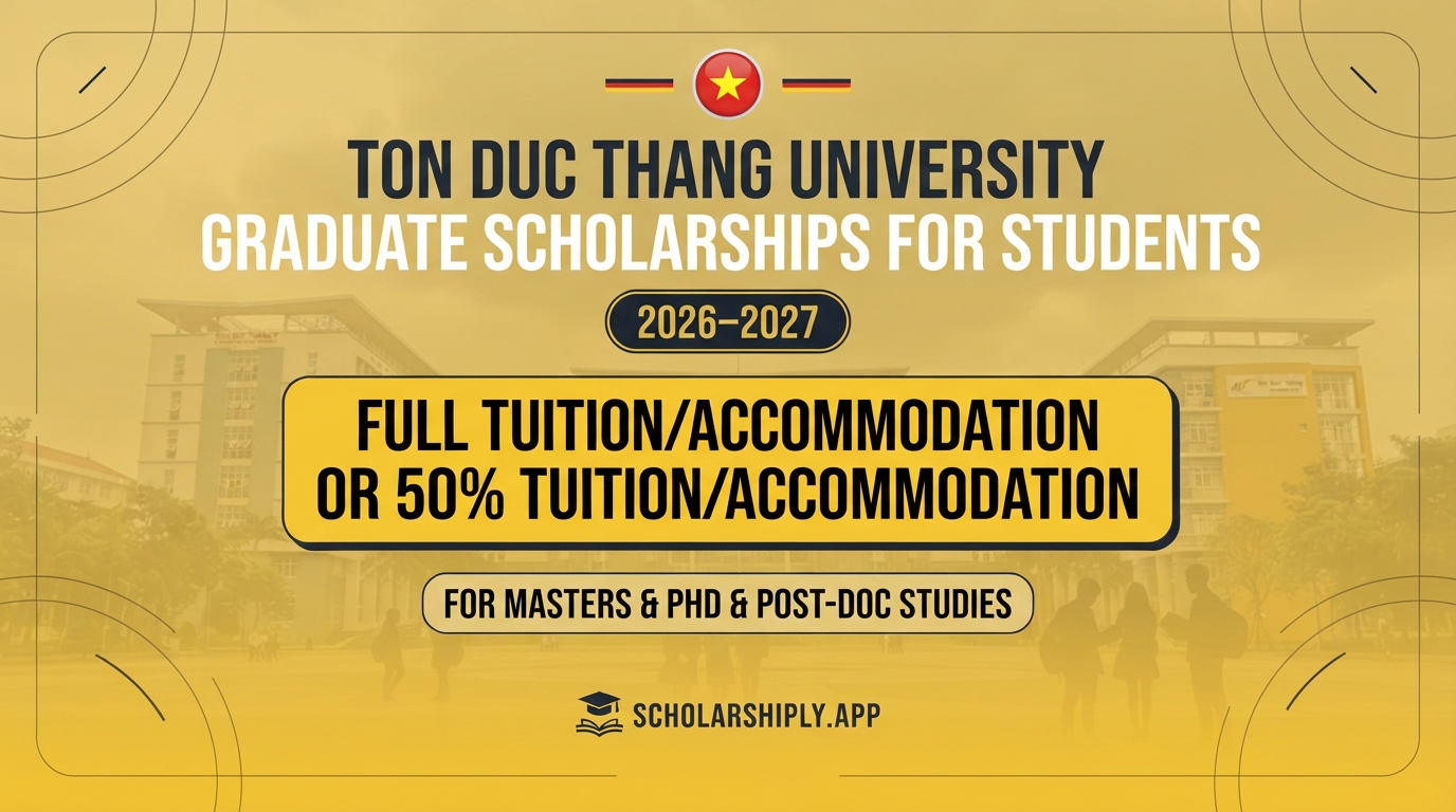 Ton Duc Thang University Graduate Scholarships for Students