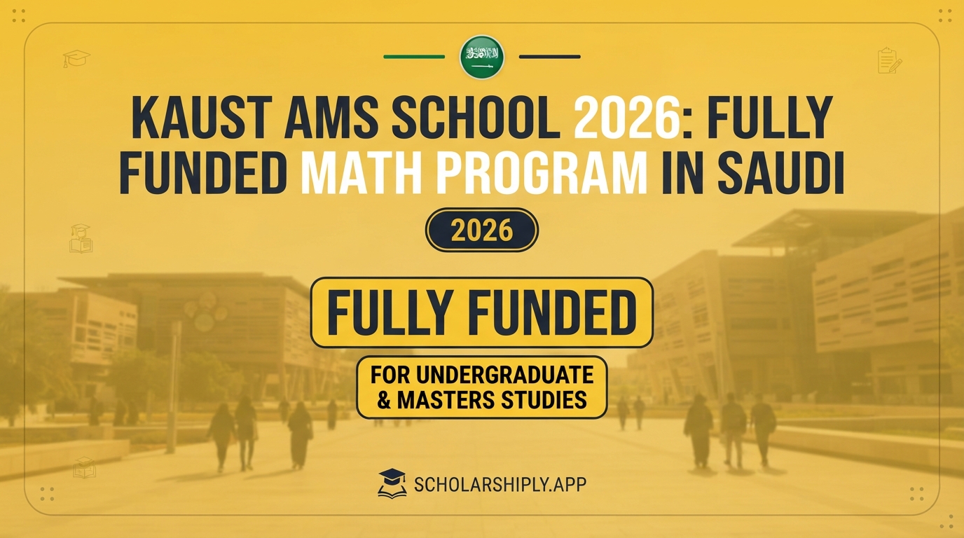 KAUST AMS School 2026: Fully Funded Math Program in Saudi