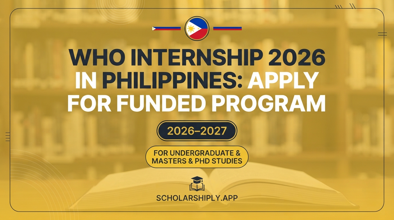 WHO internship 2026 in Philippines: Apply for Funded Program