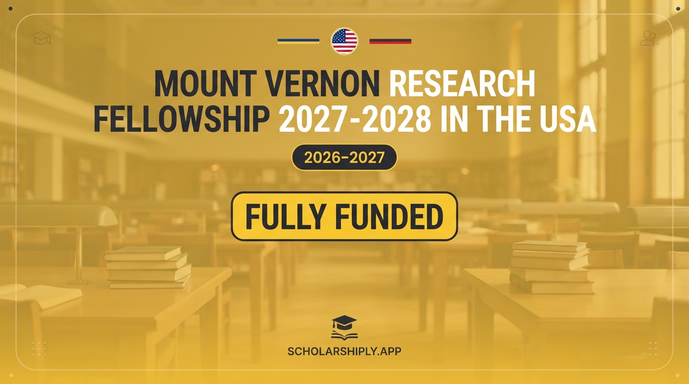 Mount Vernon Research Fellowship 2027-2028 in the USA