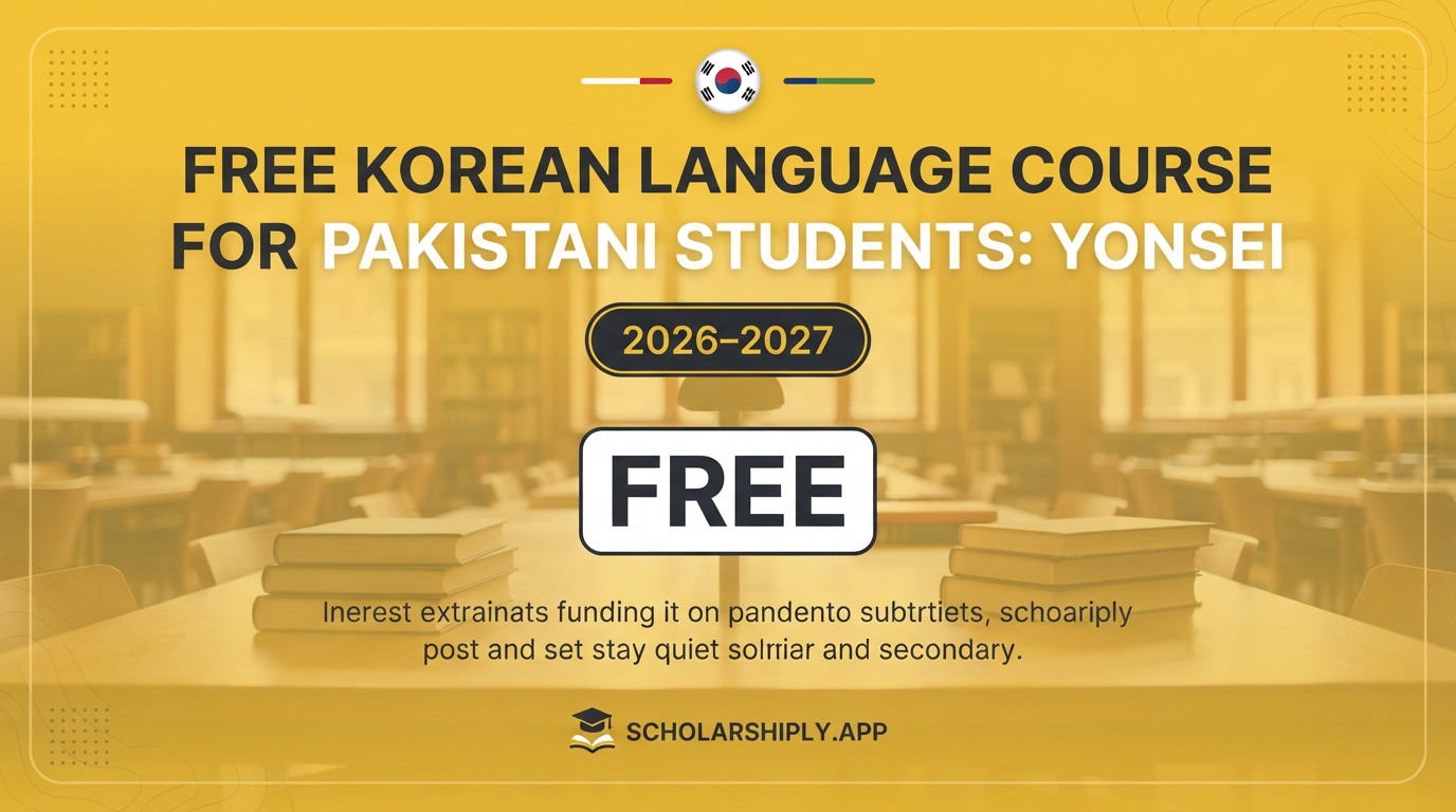 Free Korean Language Course for Pakistani Students: Yonsei