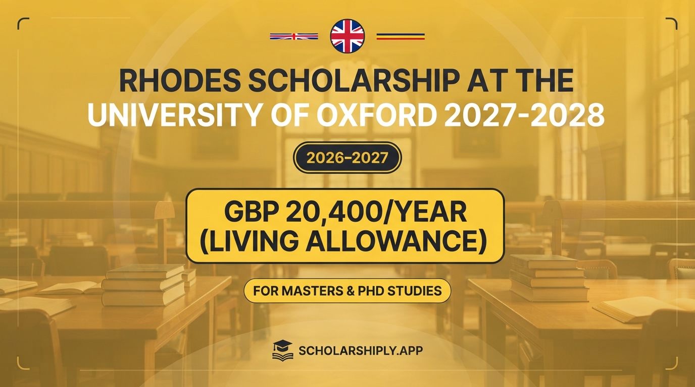 Rhodes Scholarship at the University of Oxford 2027-2028