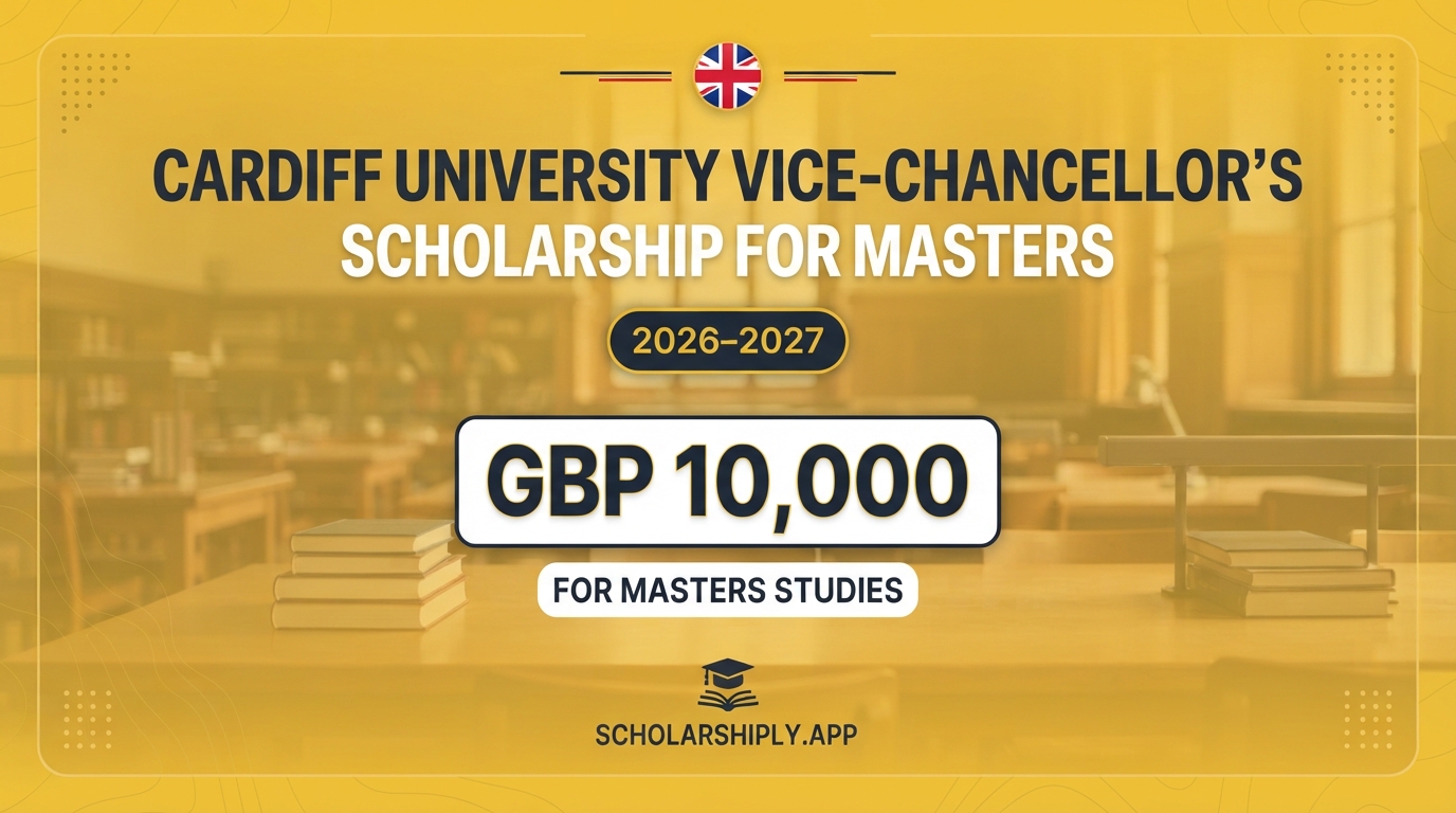Cardiff University Vice-Chancellor’s scholarship for Masters
